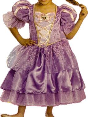 Disguise Girls’ Glow in the Dark Rapunzel Costume Size XS 3-4